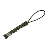 M-Tac Knife Lanyard with Metal Bead - Paracord Lanyard for Knives & EDC - Knife Fob Pull Cord - Durable Paracord Accessory (Diamond Grid, Olive)