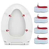 Bidet Toilet Seat Bumpers, Prefdo 4 PCS Strong Adhesive Toilet Seat Attachment Pads, Universal Seat...