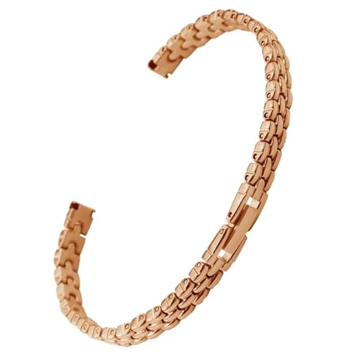 ���f�B�[�X�E�H�b�`�o���h 6mm 8mm 10mm 12mm ���^���u���X���b�g �X���[���T�C�Y ���j�o�[�T���X�e�����X�X�`�[���E�H�b�`�X�g���b�v(Rose gold,10mm)