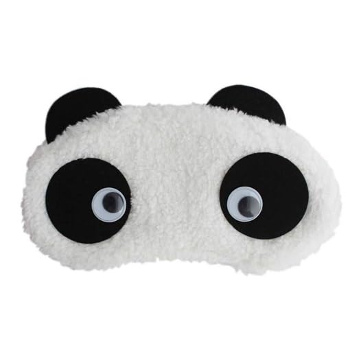 Revaj Panda Sleeping Plush Eye Mask Nap Eye Shade Cartoon Blindfold Sleep Eyes Cover Sleeping Travel Rest Eye Patch Sleep Mask (Rolling Eyes)-image-3