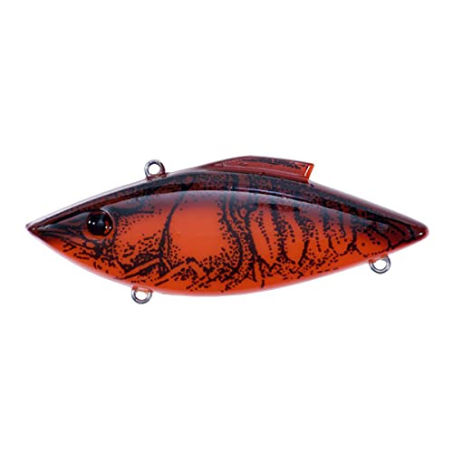 Bill Lewis Lures Lifelike Rat-L-Trap Magnum Force Lipless Crankbait Fishing Wobble Lure for Shallow Freshwater, RED CRAWFISH