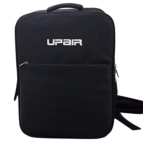UPAIR Travel Drone Backpack, 18 Inch Durable Carrying Cases with Detachable PU Panel, Water Resistant Drone Bag for Quadcopter UPAIR One & UPAIR Two, Black