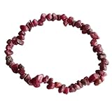 Rubin Splitterarmband, Edelstein Schmuck Armband, Perlenarmband Rubin