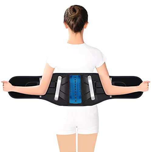 Herren Damen Rückenstützgürtel zur Schmerzlinderung im unteren Rücken, verstellbarer Lendenwirbelstützgürtel für Ischias, Größe L (Taille: 99-111 cm) Cover