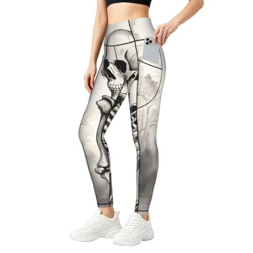 Leggings de esqueleto elásticos y conjuntos cómodos de fitness