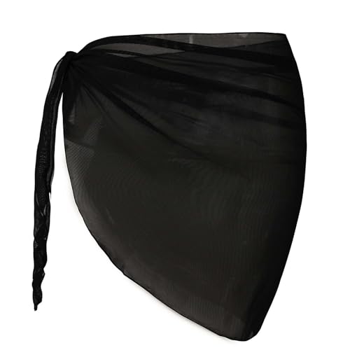 Women's Beach Sarong Swimsuit Sheer Bikini Wrap Skirt Mesh Coverups Bathing Suit Cover Up Swimwear for Beach Vacation