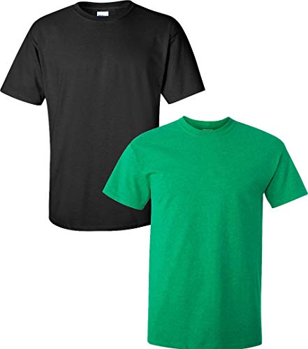 T-shirt en coton pour homme Gildan G2000 lourd et confortable lot de 2