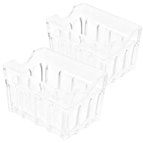 CIYODO 2pcs Acrylic Tea Bag Storage Box Coffee Bag Organizer with Elegant Design for Desktop Modern Tea Holder for Home and Office