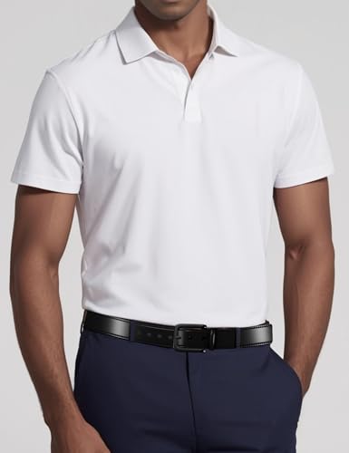 Leather Dress Belts for Men,Casual Business Wearing for Jeans,Suits, Belts Width 1 3/8"2