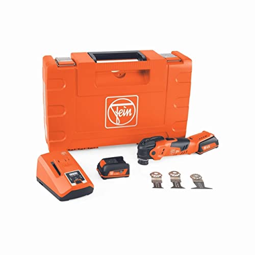 Fein Multimaster Tool AMM 300 Plus Start Oscillating Kit - 12V Battery-Powered Cordless Multi Tool for Interior Work and Renovation - Includes 7 Accessories and Case - 71293261090