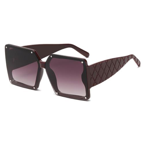 Lunettes de soleil carrées UV400 pour femme et homme avec verres dégradés chic
