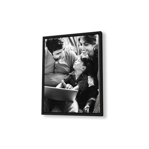 Image of Printodelivery Personalized Canvas Photo Frame 12x18 Inch with Floating Profile, Custom Photo Wall Art for Home Decor, Wedding Gift, Birthday Gift, Office Decoration