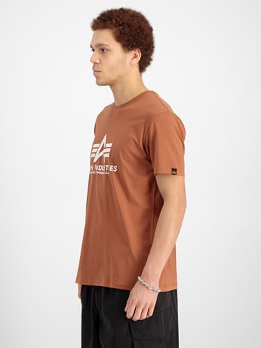 Alpha Industries Herren Basic Für T-Shirt, Hazel Brown, XXL EU – Ansicht 5