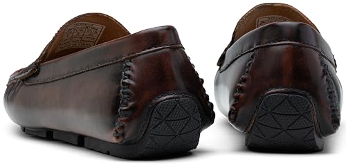 Image of Jousen Men's Penny Loafers Casual Driving Slip On Shoes | Rubber Outsole Soft Lightweight Moccasins Daily Business Wedding Office Travel Boat