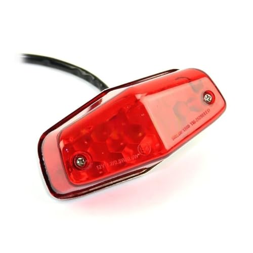 Feu arrière moto LED rouge 12V et feu de freinage universel