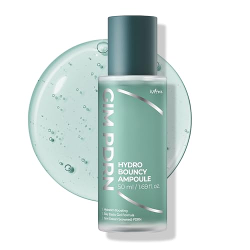 ISNTREE Gim PDRN Hydro Bouncy Ampoule 50 ml, 1,69 fl oz | Sérum facial para el cuidado facial de la piel SEAWEED | textura de la jalea de agua, hidratante y reafirmante, ácido hialurónico múltiple +