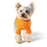 Stinky G Turtleneck Dog Sweater (#10, Tangerine)