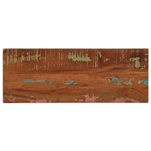 vidaXL Tischplatte, Holzplatte Rechteckig, Massivholzplatte für Tisch Esstisch Couchtisch, Ersatztischplatte, 90x40x3,8cm Altholz Massiv