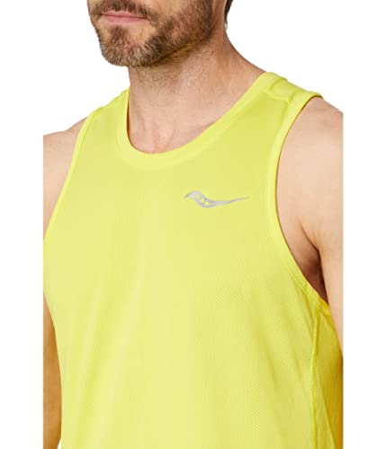 Débardeur chronomètre Saucony ample et léger jaune citron 3XL