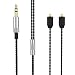 OFC Upgrade Audio Cable Cord for Shure SE846 SE535 SE425 SE315 SE215 UE900 (Black)