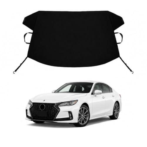 Image of Crown Custom Windshield Cover for Ice and Snow to-yo-ta Crown Heavy Duty 600D Oxford Fabric Windshield Protector Fit Waterproof Frost Snow Cover Winter Car Accessories