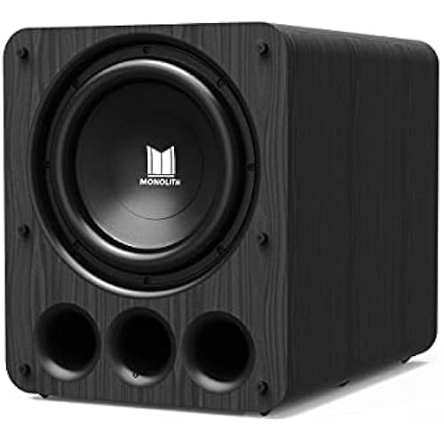 Monolith THX Ultra Certified 2000 Watt Powered Subwoofer - 13-Inch, Massive Output, Low Distortion, for Studio and Home Theater Systems, Black Ash Finish