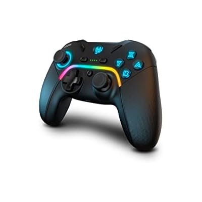 KROM Gamepad KAYROS -NXKROMKAYROS- Wired and wireless gamepad, designed for competition, configurable buttons and macros, PC, SWITCH, ANDROID, IOS, RGB LED, smartphone support, black
