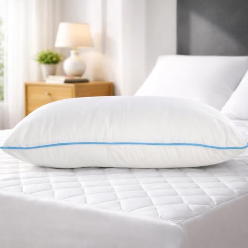 Image of ROMA PUF Stardust Virgin Microfiber Pillow | Pack of 1 (27x17 Inch) | Height Adjustable | Orthopedic | Toxin-Free | Soft & Supportive for Neck Back Shoulder Cervical Side Sleeping