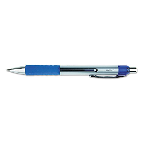 Bolígrafo retráctil Universal One gel azul mediano docena miniatura 2