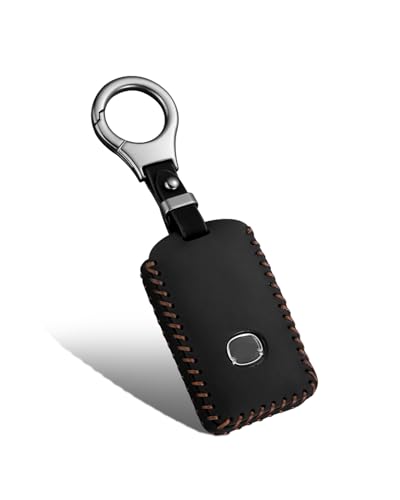 Compatible with Mazda Key Fob Cover with Keychain,Leather Car Key Fob Case for 2026 2025-2019 CX-5 CX-30 CX-50 CX70 CX90 3 6 CX-9 MX-5 Miata Smart Remote Key Accessories (Black)
