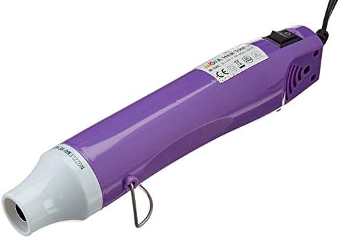 New Heat Gun,mofa Hot Air Gun Tools Shrink Gun with Stand For DIY Embossing And Drying Paint Multi-Purpose Electric Heating Nozzle Heat Gun For Epoxy Resin300W 110V (Purple,White)