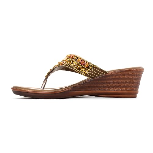 Image of Khadim's Wedge Heel Slip-On Sandal for Women