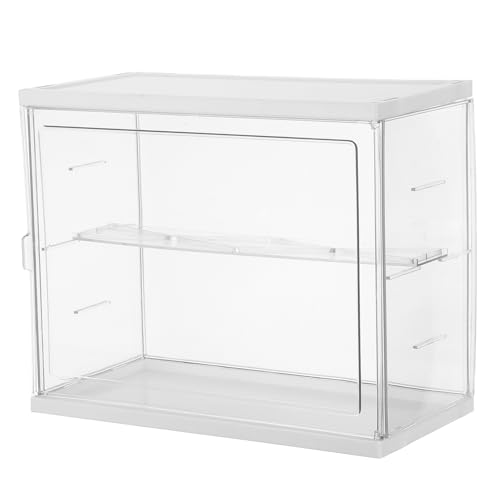 TOYANDONA Vitrina Acrílica Transparente para Figuras de Acción Caja Expositora Grande Estante Ajustable Protección Anti Polvo para Colección y Almacenamiento de Minifiguras