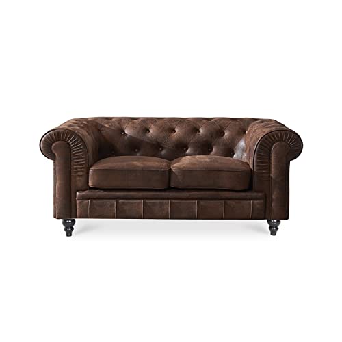INTENSE DECO Canapé Chesterfield 2 Places Vintage