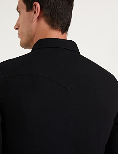 Image of Amazon Brand - INKAST Men's Slim Shirt (AZ-INK-RFS-DN-04 Black 3XL)