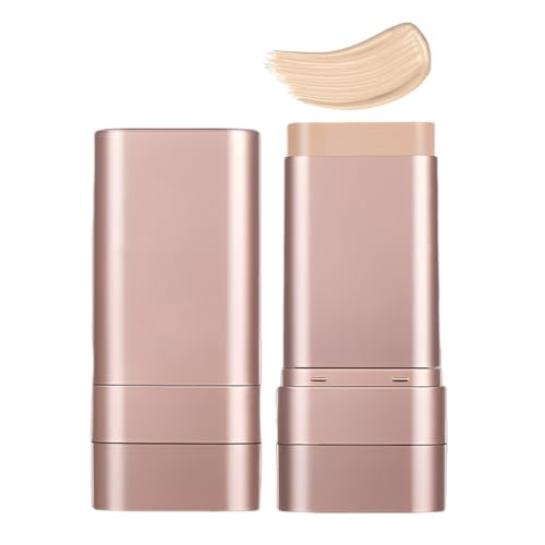 LuLiyLdJ Stick Fondotinta Cambia Colore con Pennello Fondotinta Stick 2 in 1, Texture Idratante, Coprenza Naturale, Effetto Uniforme e Luminoso a Lunga Tenuta (Naturale)