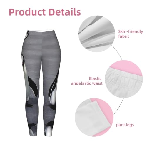 Leggings de compresión suave premium con estampado original de pingüinos 6