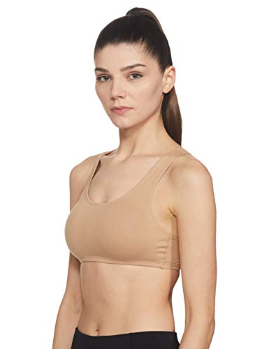 Image of Jockey Women's 1582 Super Combed Regular Cotton Elastane Stretch Slip On Crop Top With Stay Fresh Treatment Bra