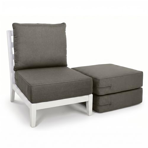 Image of Luxury Outdoor Seat Cushion Set-24 x 24 x 6 Inch Outdoor Chair Cushions Set of 3 with Water Resistant & Removable Cover Outdoor Cushions for Patio Furniture Chair Sofa Couch
