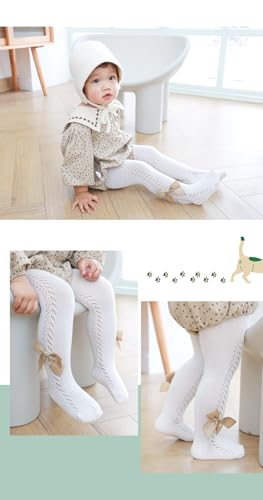 Infant Toddler Girls Tights Knit Mesh Bowknot Princess Pantyhose Leggings3