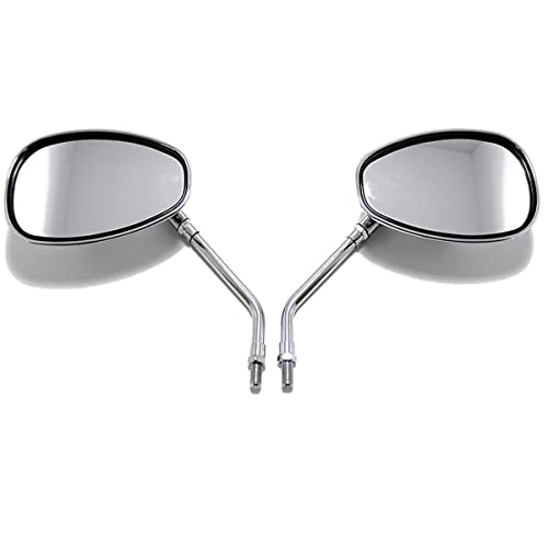 Ftkdmt Motorcycle Mirrors Chrome,10Mm Chrome Motorcycle Handlebar Rearview Side Mirrors For Sports Bike Cruiser Chopper Dirt Bike Scooter #TOP2