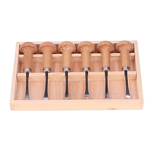 Wood Carving Chisel Set Kit, High Quality Steel Hand Tools with Ergonomic Mushroom Handles, DIY Art Craft Accessories for Woodworking Carving and Sculpture