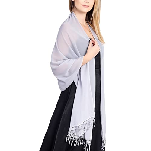 Ralcosuss Shawl Wrap Scarf for Evening Party Dresses Chiffon Women Bridesmaid Bridal Wedding Shawls Long Scarf Dress Cover Up3