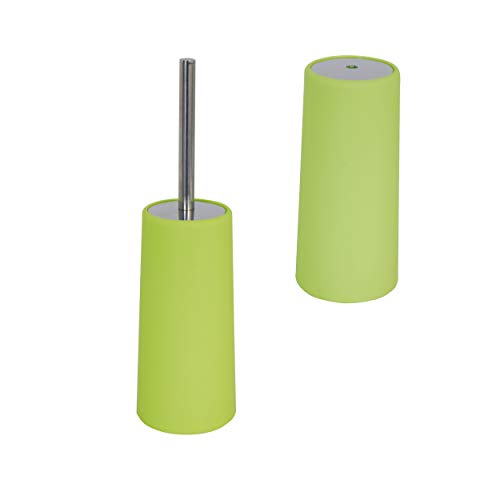 MSV 140937 - Escobilla para baño con soporte (polipropileno y acero inoxidable, 0,1 x 36 x 0,1 cm), color verde