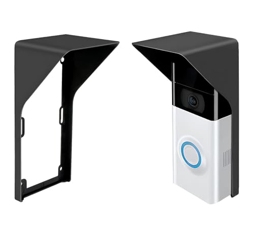RingDoorbell Rain Cover Bracket kit Compatible with Video Doorbells 2/3/3Plus/4, Video Doorbell Mounting Plate Bracket Wedge Kit Rain Cover, Waterproof and Anti Glare