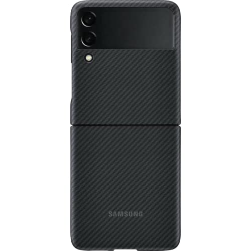 Samsung Aramid Cover Custodia In Fibra Aramidica Per Samsung Galaxy Z Flip3 5G, Nero
