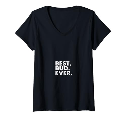 Mejor Bud. Nunca. Camiseta Cuello V