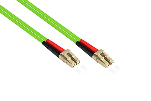Good Connections Câble Fibre Optique OM5 - Duplex - Mâle LC vers LC - Multimode 50/125 - Ethernet 1/10/40/100 Gigabit - Câble Fibre Optique - Câble Patch - 1 m
