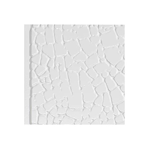 FASÄDE Safari Decorative Vinyl Backsplash Panel in Gloss White (6X6 Inch Sample)