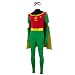 Pmnoyal Robin Cartoon Superhero Team leader Costume Men Halloween Jumpsuit Women Cartoon Cosplay Top Pants for Adult M